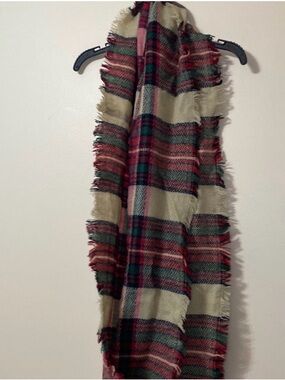 Plaid Fringe Scarf | Fall Winter Accessory